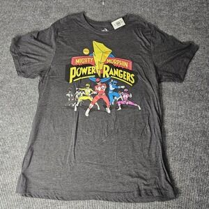 Mighty Morphin Power Rangers Shirt Mens 4XLT‎ Big Gray Superhero Tee TV Show